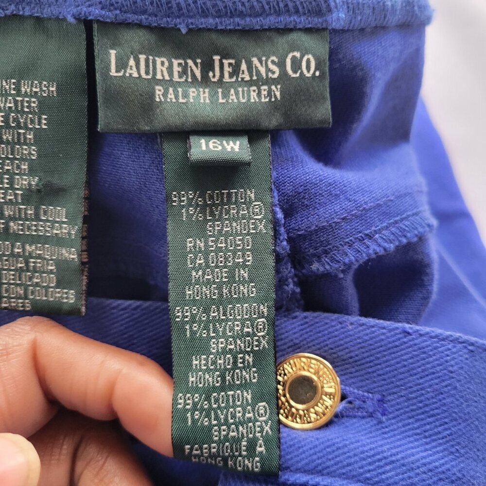 Lauren Jeans Co Ralph Lauren Denim Straight Jeans Women’s High Rise (Size: 16W) - Picture 2 of 11